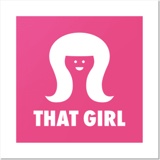 THAT GIRL (white) Posters and Art